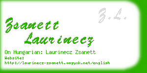 zsanett laurinecz business card